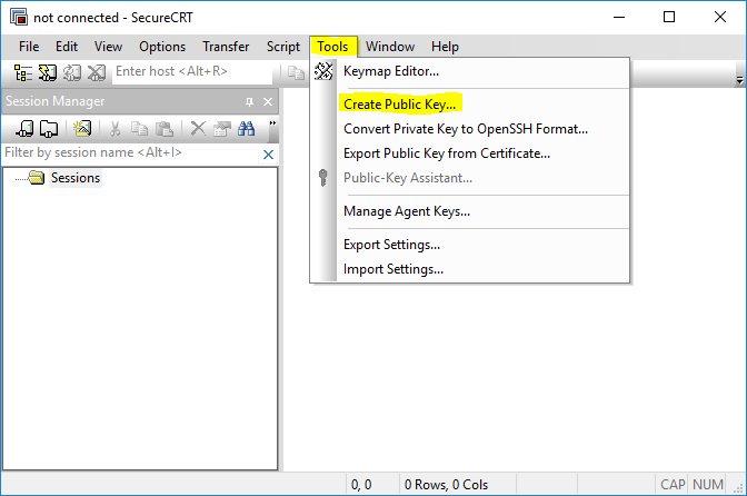 secure crt key